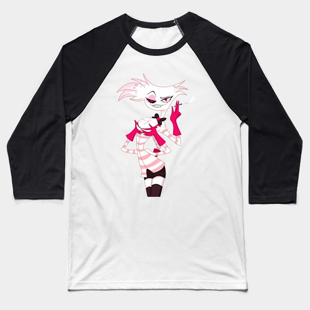 Angel Dust - Hazbin hotel Baseball T-Shirt by rentaire